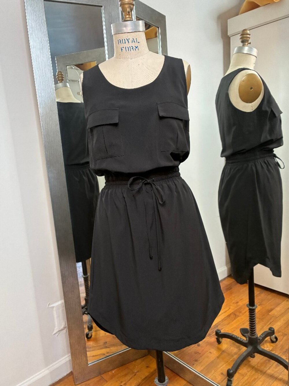 Black Knit Sleeveless Dress, Size Small